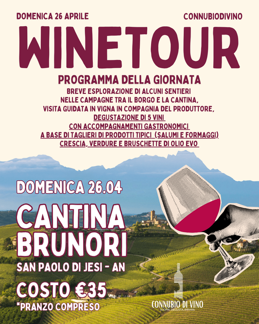 WINE TOUR - 26 APRILE - CANTINA BRUNORI - SAN PAOLO DI JESI - AN